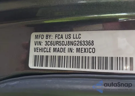 2022 Ram 2500 Big Horn 4X4 6'4 Box z USA, uszkodzony, nr VIN 3C6UR5DJ8NG263368